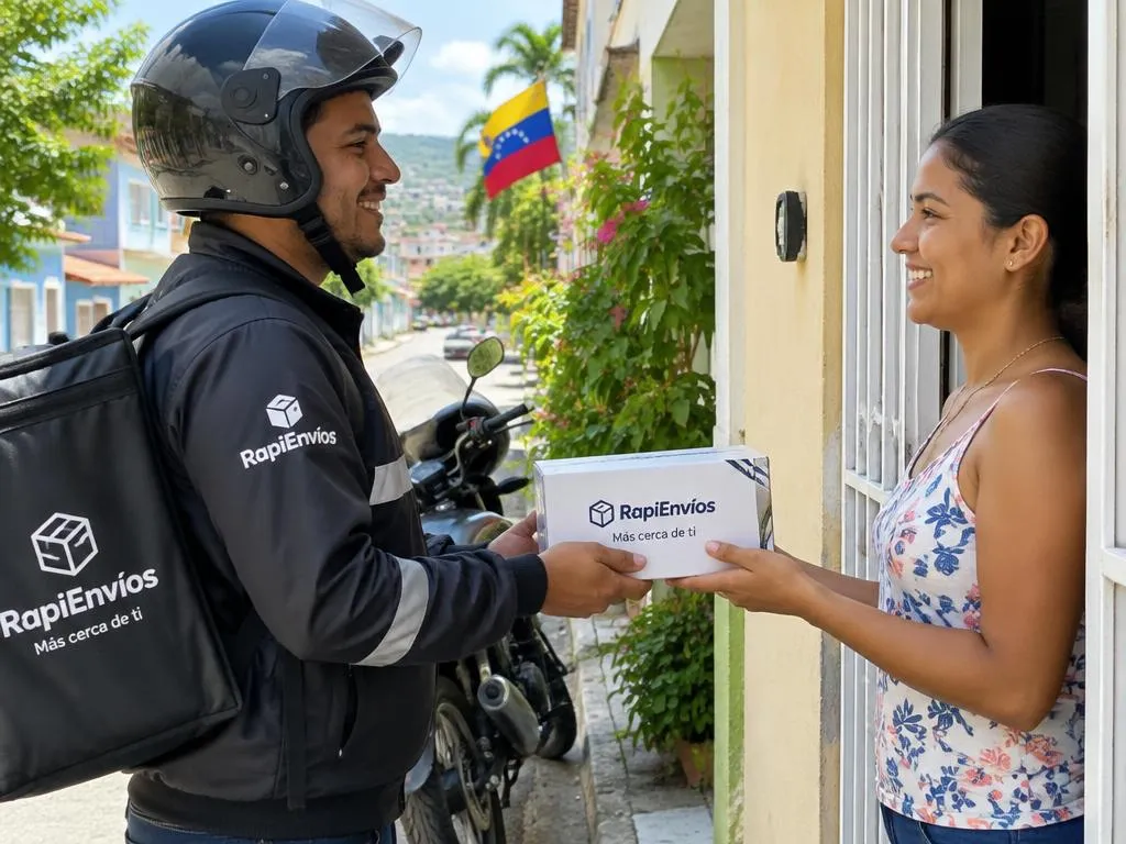 Repartidor entregando un pedido Zenix en Venezuela